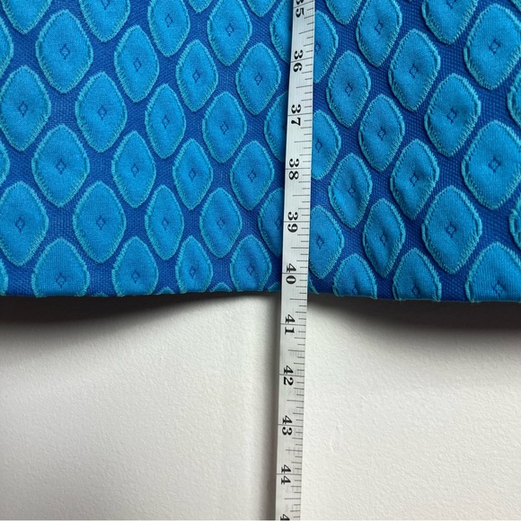 Vintage Blue Geometric Print Dress and Jacket Belfry By Gerald Pierce - Picture 15 of 16